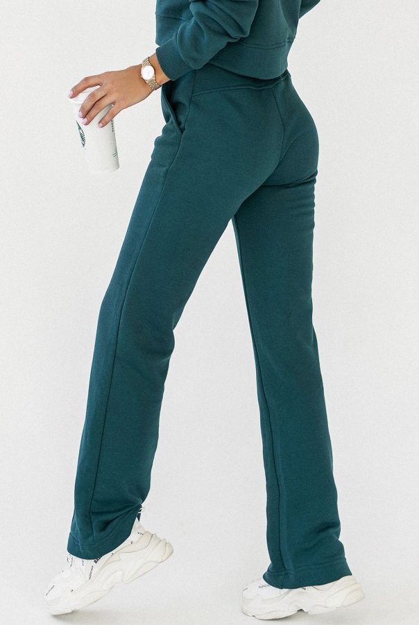 Zielone spodnie dresowe z przeszyciami Lamia T22-ZIELONY